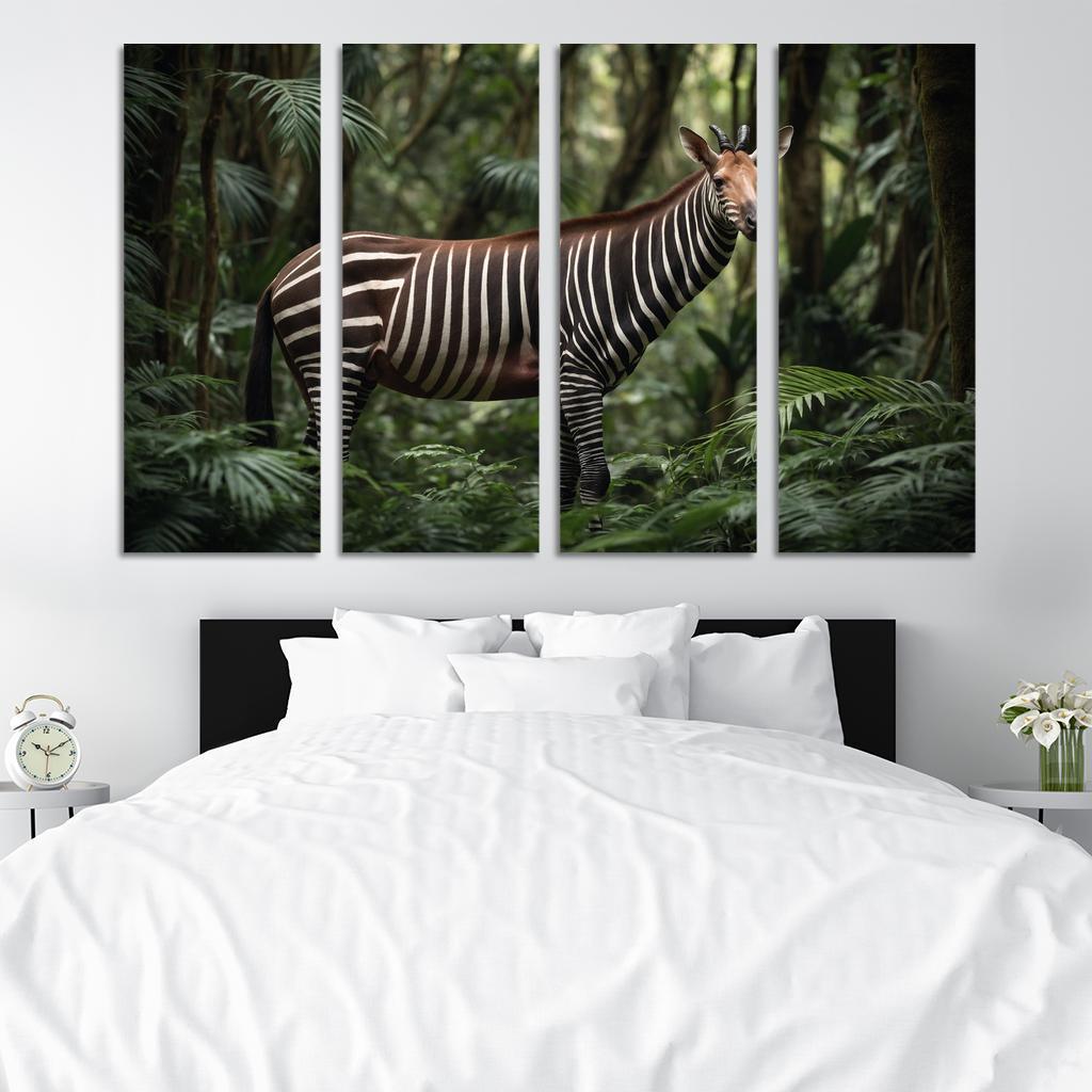 The Unique Okapi In The African Forests Framed Paintings