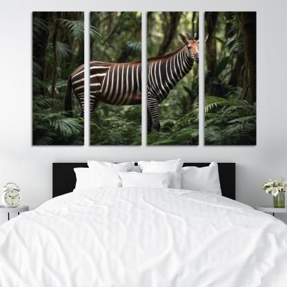 The Unique Okapi In The African Forests Framed Paintings