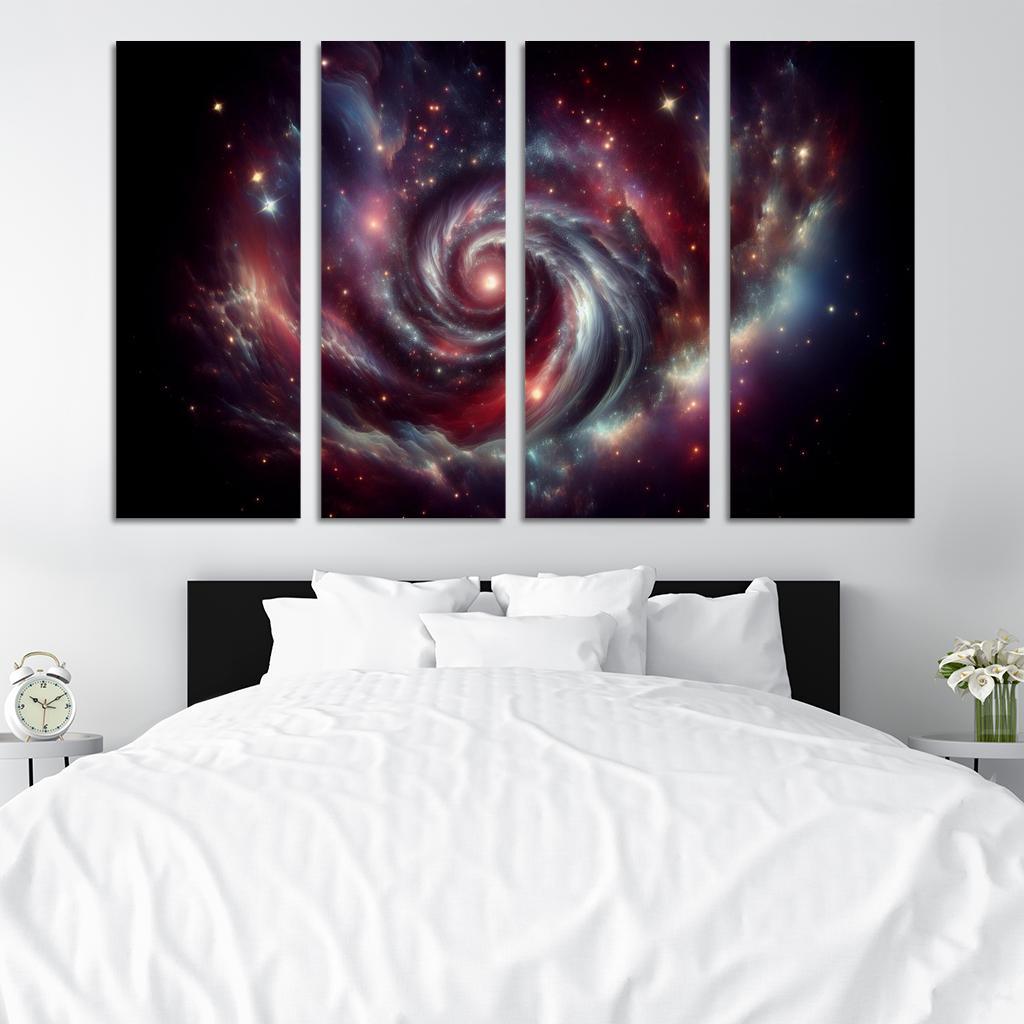 The Curious Case of Dark Matter Halos 4 Piece HD Modern Canvas Panels-Original Frame