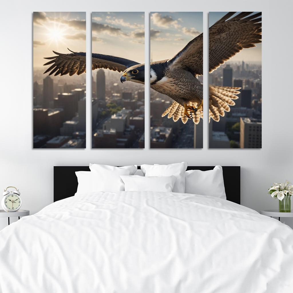 The Agile Peregrine Falcon Nature's Speed Demon Canvas Paintings Frame