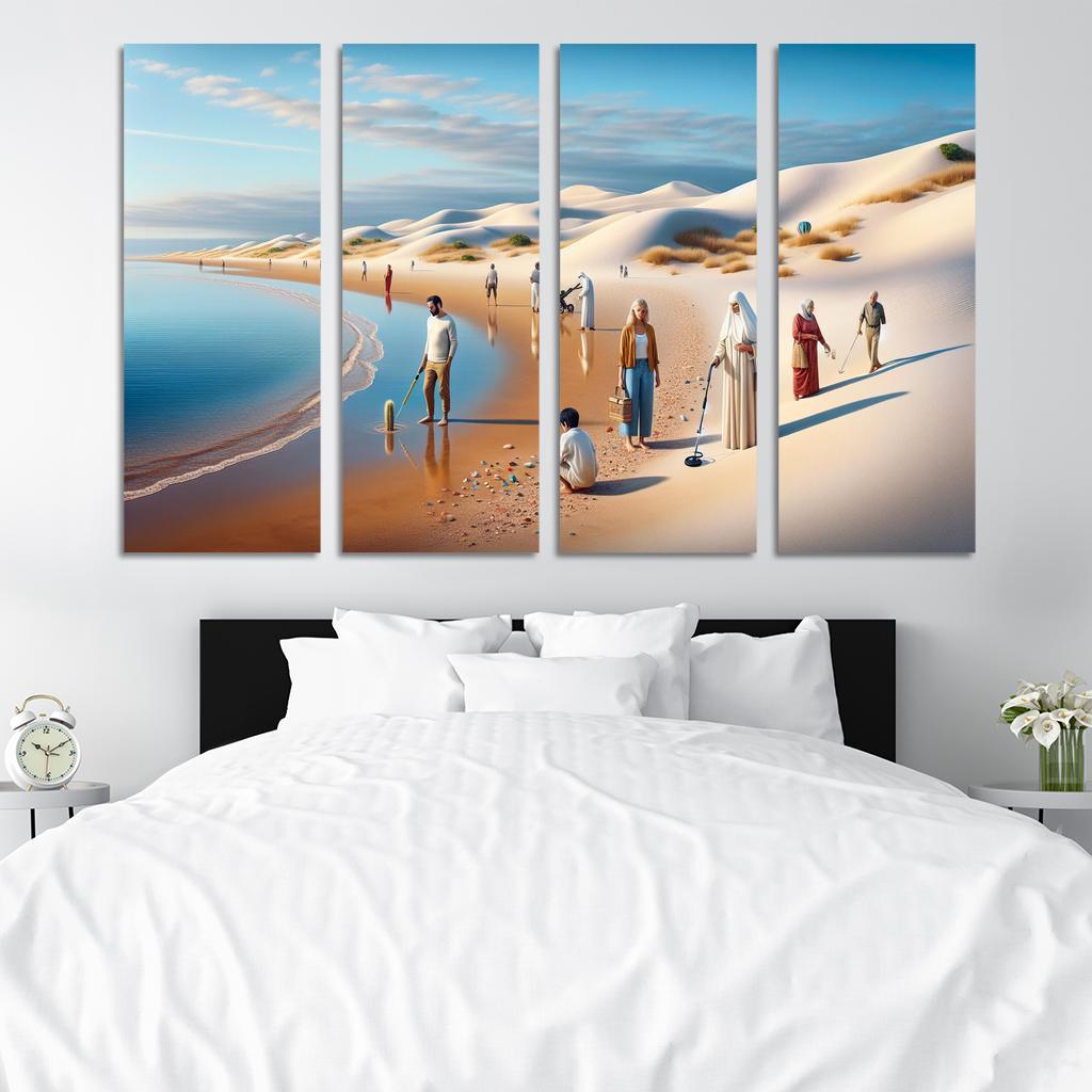 Beachcomber's Cove Treasure Hunting By The Sea Custom Paintings Frame