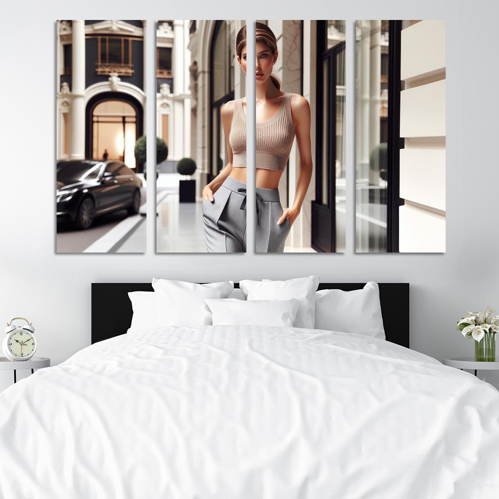 Luxe Athleisure Elevated Comfort 4 Piece HD Modern Canvas Panels-Original Frame