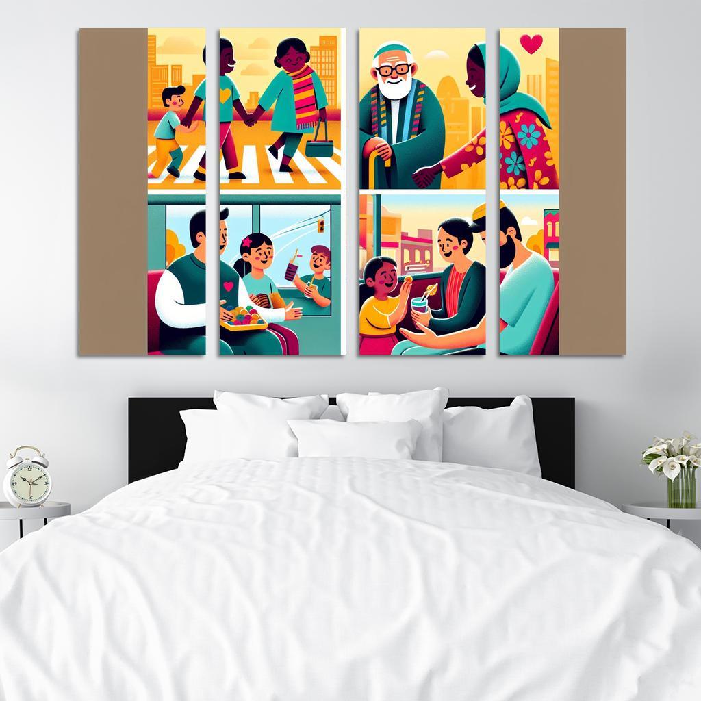 The Art Of Kindness Promoting Compassion In Society Custom Paintings Frame