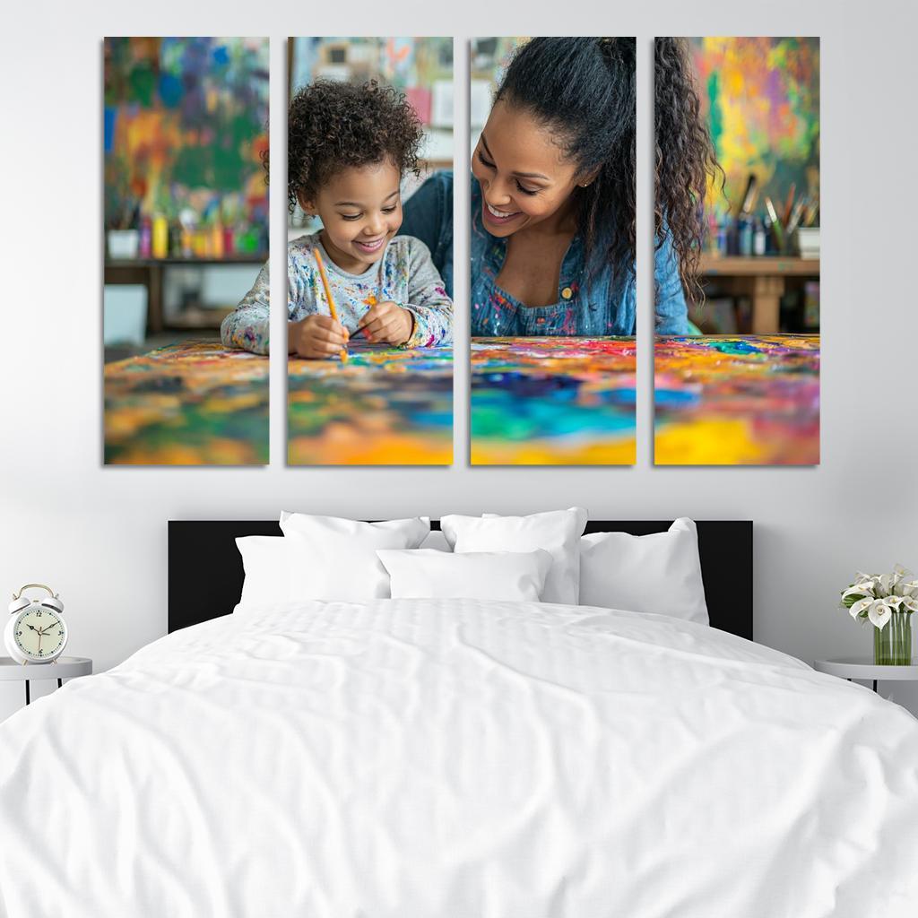 A Canvas Of Love A Mothers Artistic Spirit Canvas Paintings Frame