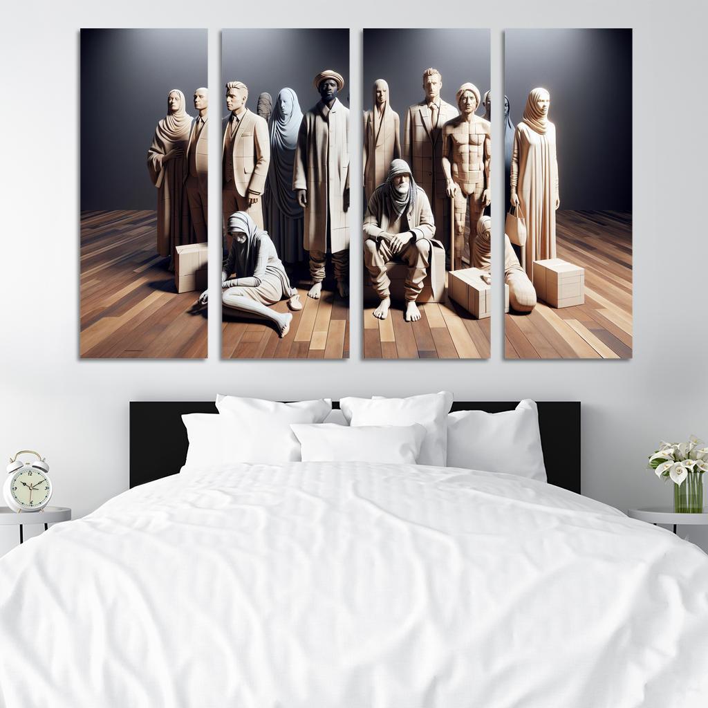 Empathy In Action Addressing Homelessness Through Art Multi-panel Paintings