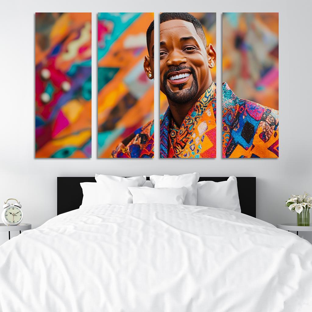 Will Smith Uniting Worlds With The Fresh Prince Charm Framed Paintings