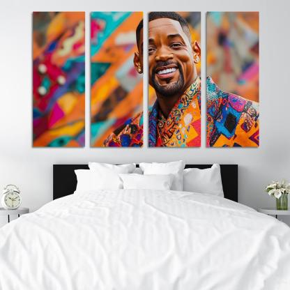 Will Smith Uniting Worlds With The Fresh Prince Charm Framed Paintings