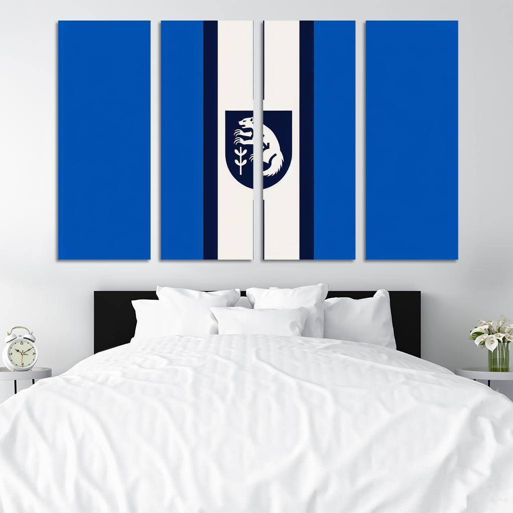 Journey of the North The Flag of the Northwest Territories 4 Piece HD Modern Canvas Panels-Original Frame