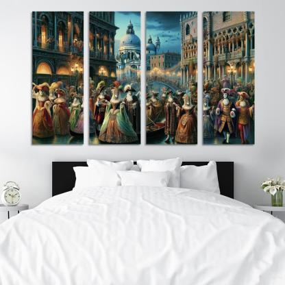 Carnival Of Venice Canvas Paintings Frame