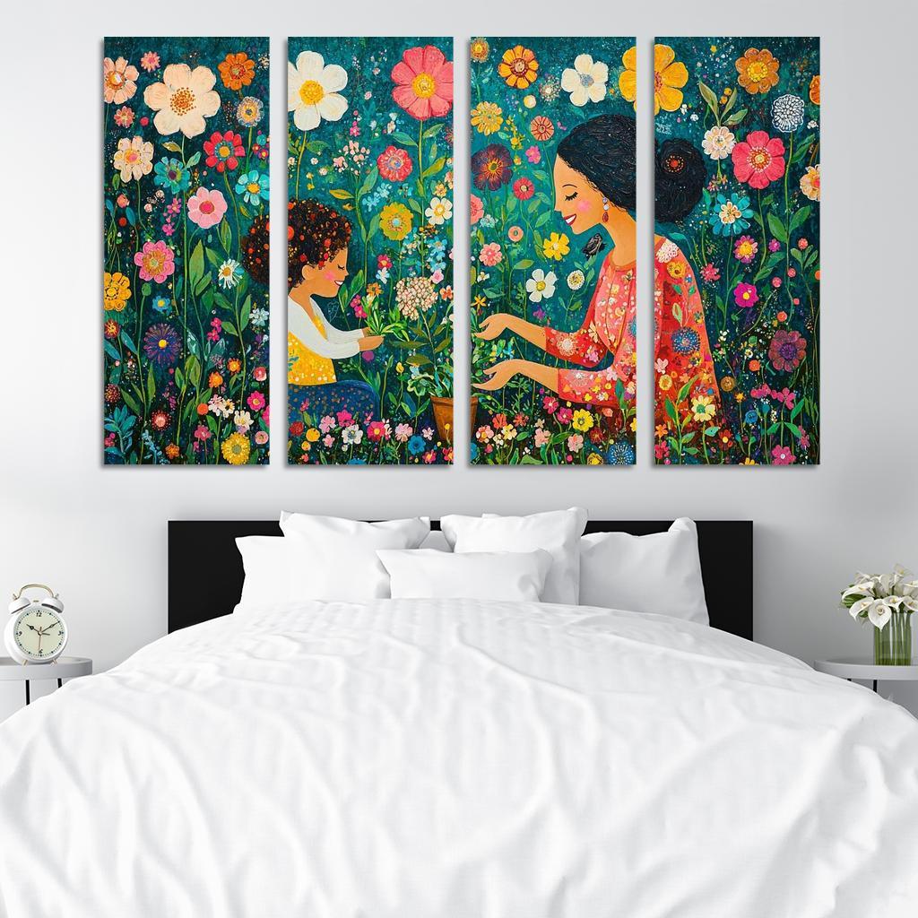 A Garden Of Wisdom A Mothers Nurturing Spirit Canvas Paintings Frame
