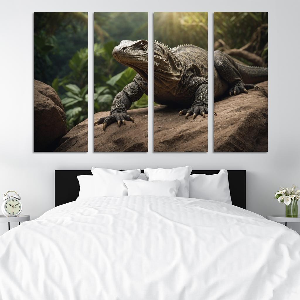 The Majestic Komodo Dragon Nature's Ultimate Lizard Framed Paintings