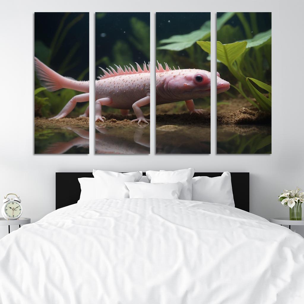 The Mysterious Axolotl The Water Monster Of Mexico Canvas Paintings Frame