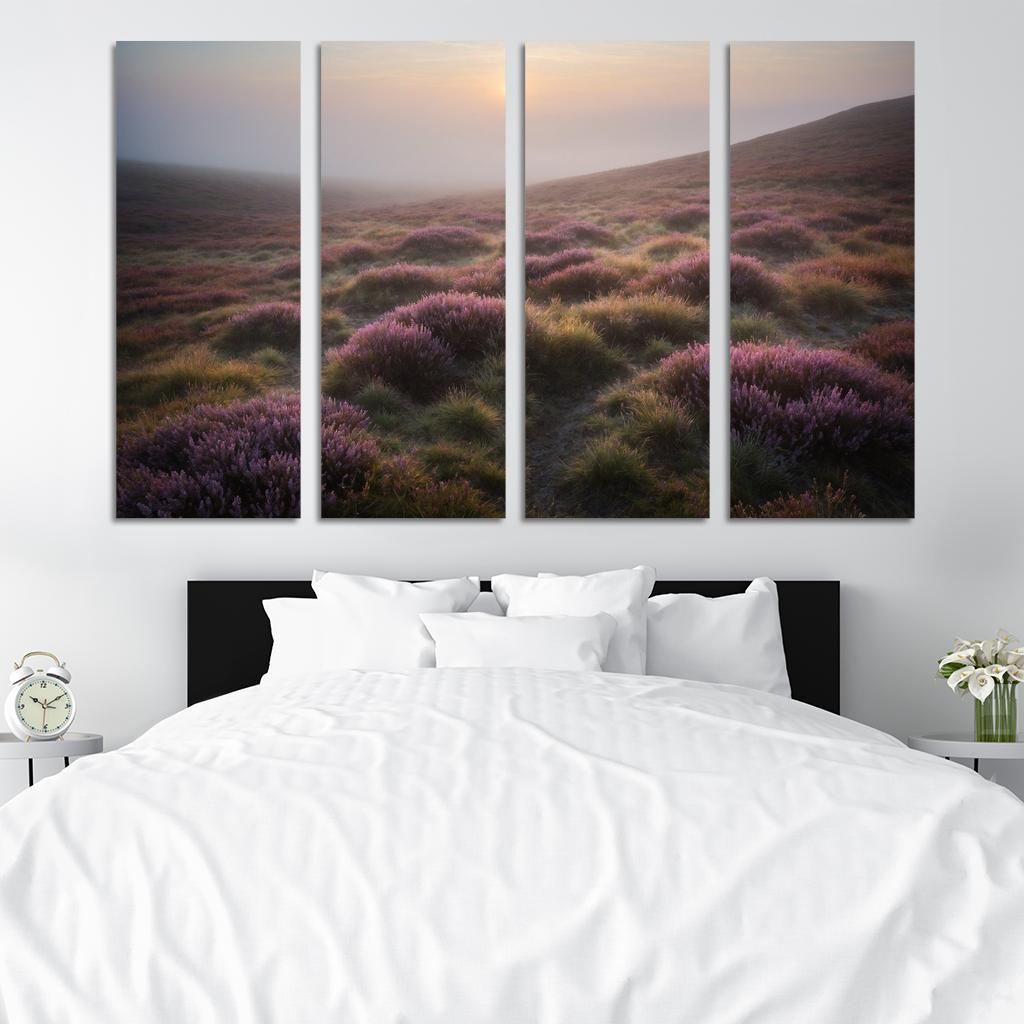 The Enveloping Embrace Of Misty Moors Multi-panel Paintings
