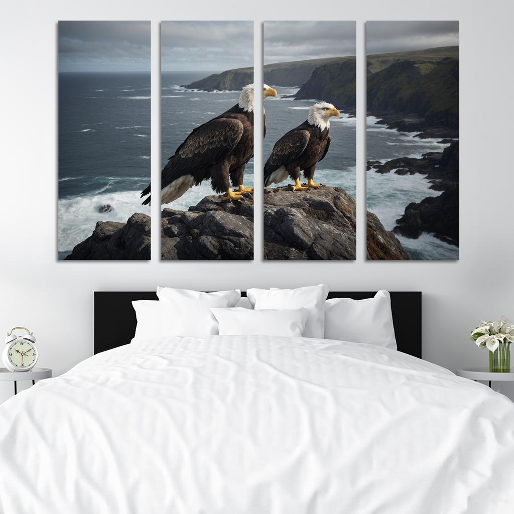 The Magnificent Steller's Sea Eagle Ocean's Sovereign Oil Paintings Frame