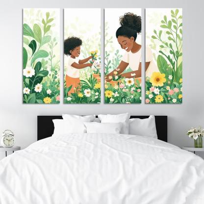 The Blossoming Path A Mothers Nurturing Journey Canvas Paintings Frame