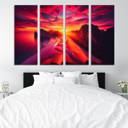 Sun-kissed Bluffs Scenic Lookout Custom Paintings Frame