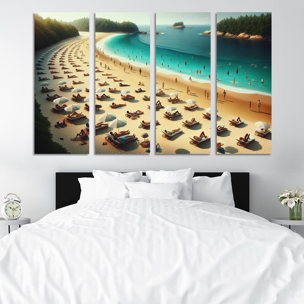 Oasis Beach Peaceful Sunbathing Retreat Art Trends