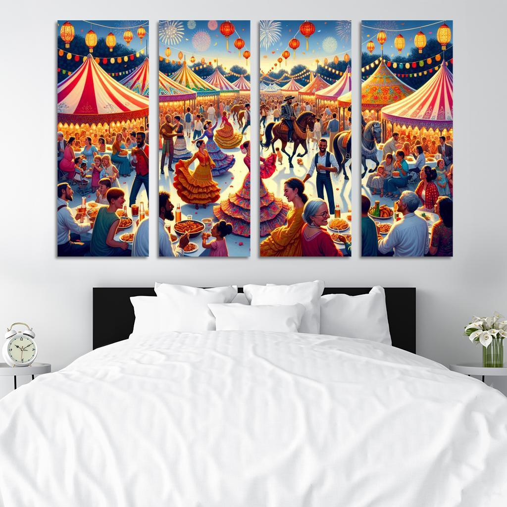 Feria De Abril - Spain Modern Paintings Frame