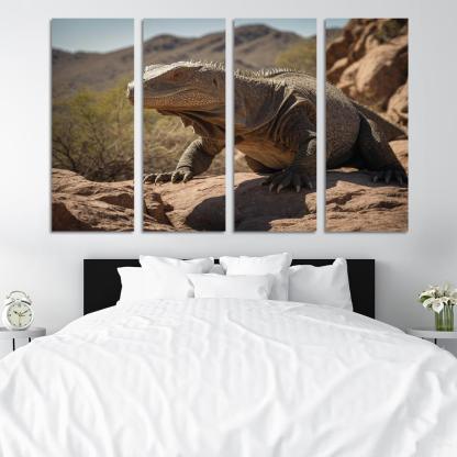 The Powerful Komodo Dragon Apex Predator Of The Islands Modern Paintings Frame