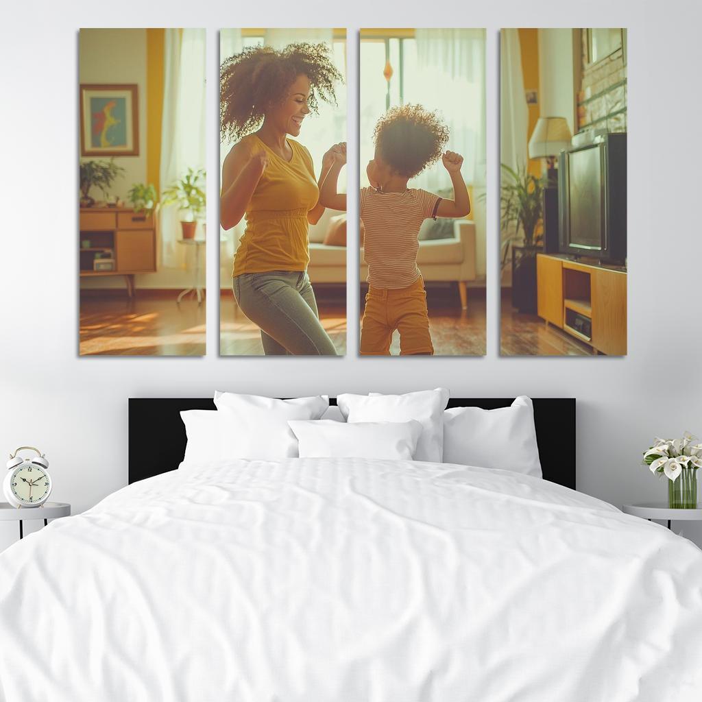 Dancing Through Life A Mother's Joyful Spirit Canvas Paintings Frame