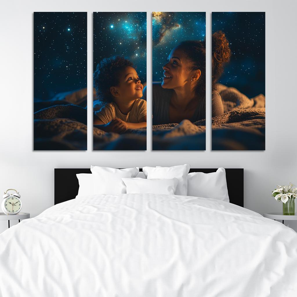 Stars In Her Eyes A Mothers Dreams For Her Children Canvas Paintings Frame