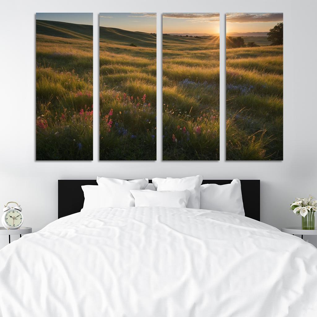 The Whispering Meadows Of Dewdrop Vale Modern Paintings Frame