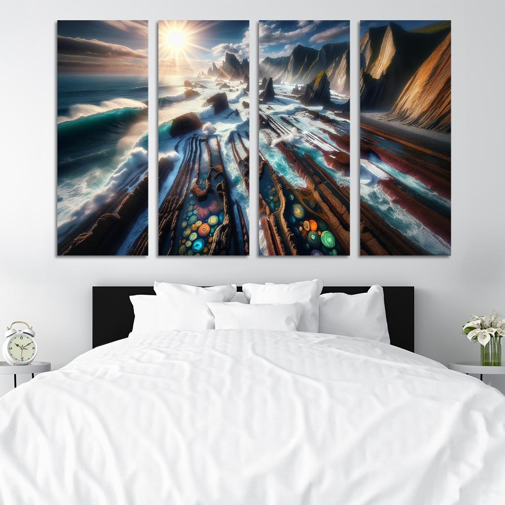 Rocky Shoreline Nature's Artistry Custom Paintings Frame