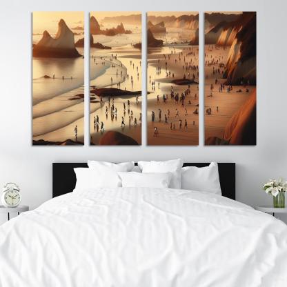 Wanderlust Beach Path Of Discovery Multi-panel Paintings