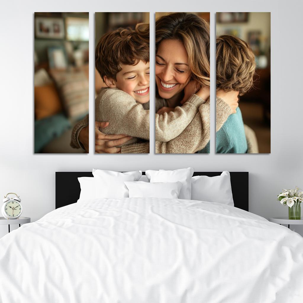 The Warmth Of Family A Mothers Loving Embrace Custom Paintings Frame