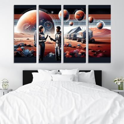 The Thrilling Future Of Human Space Travel Abstract Paintings Frame