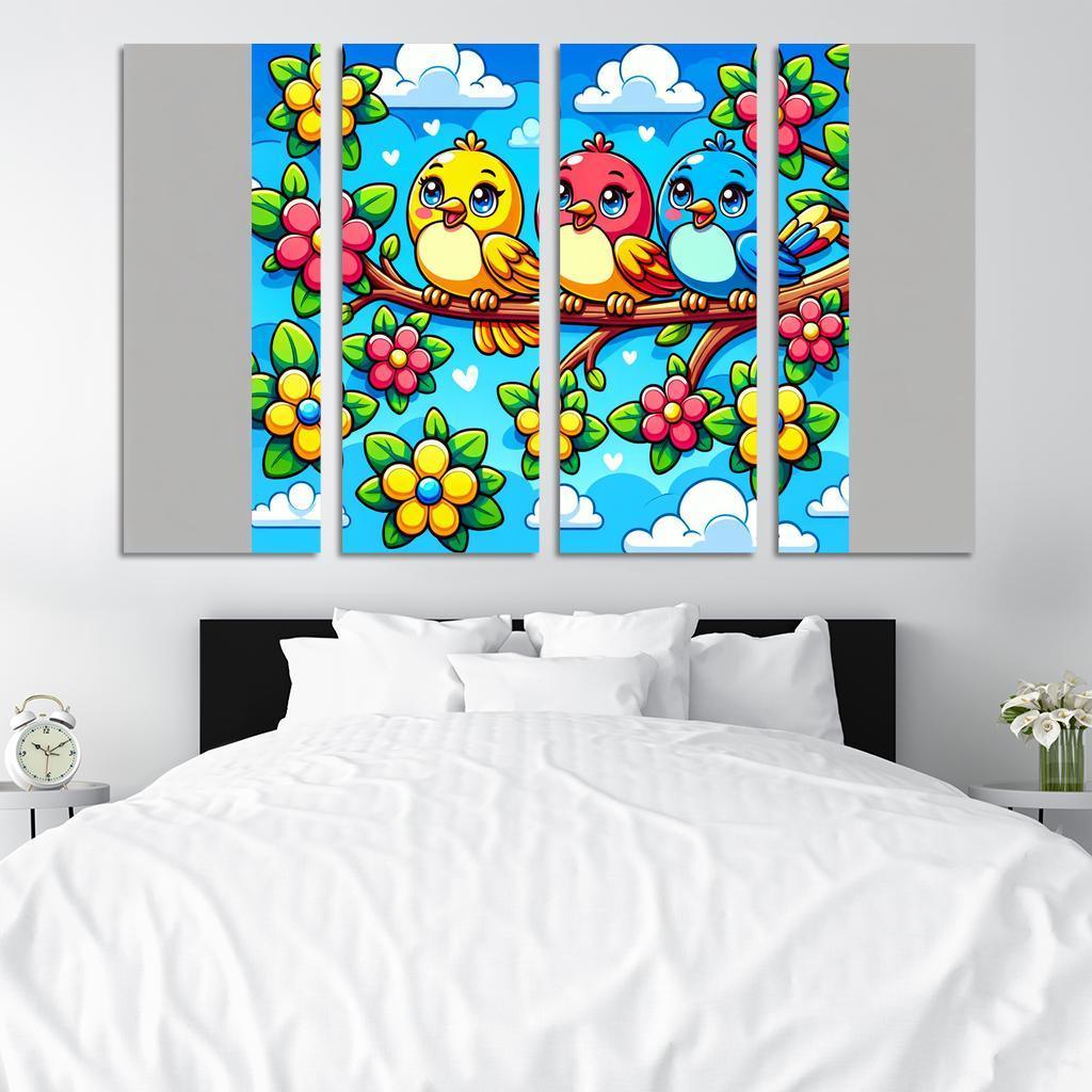 Sunny Sunbirds - Cheerful Companions Framed Paintings