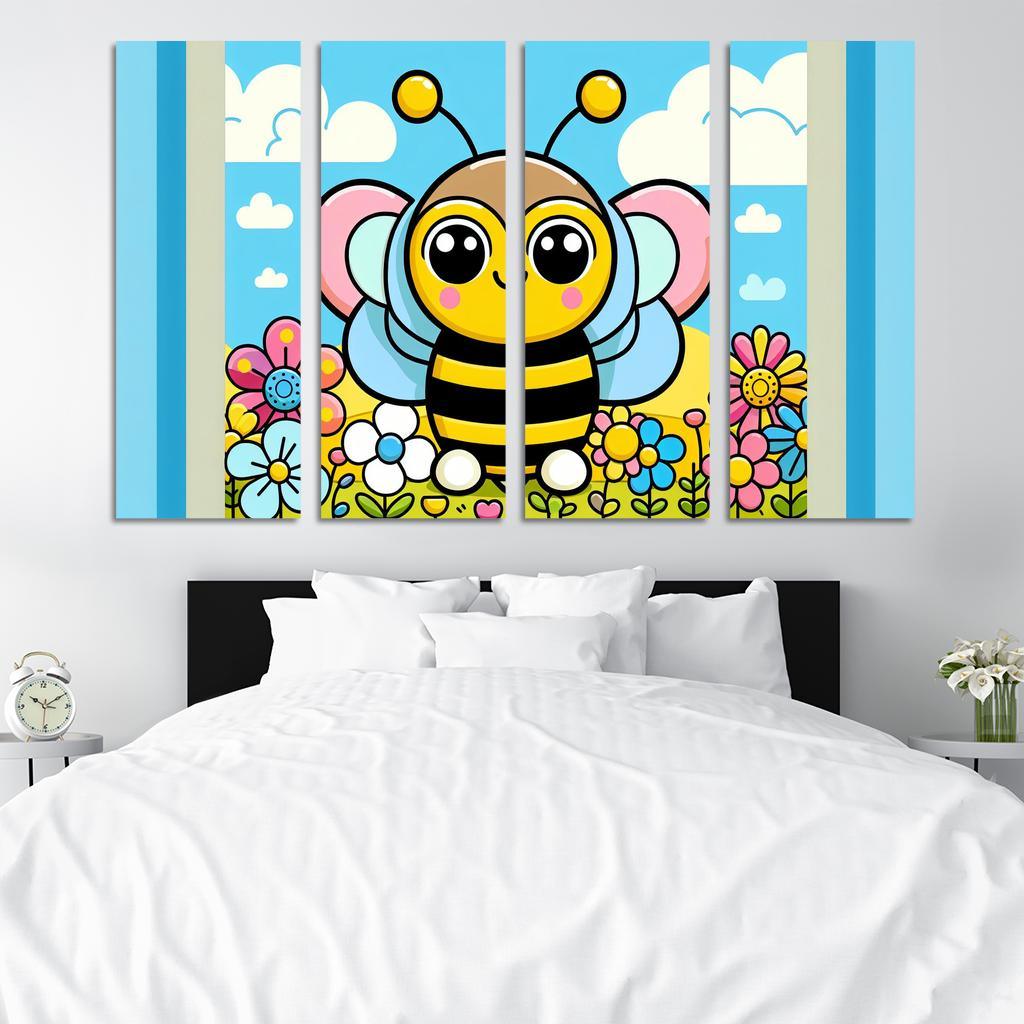 Busy Bumblebee Modern Paintings Frame