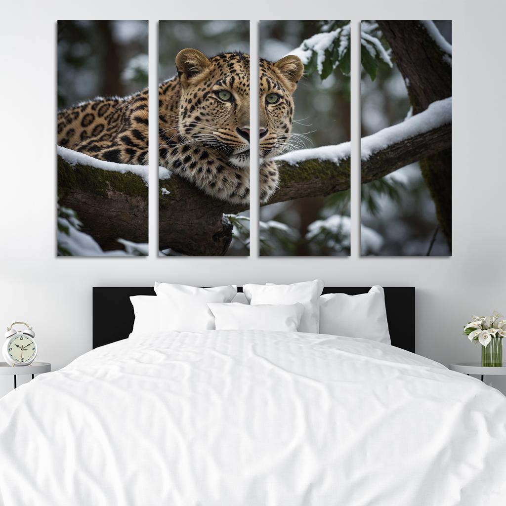 The Magnificent Amur Leopard Ghost Of The Forest Canvas Paintings Frame