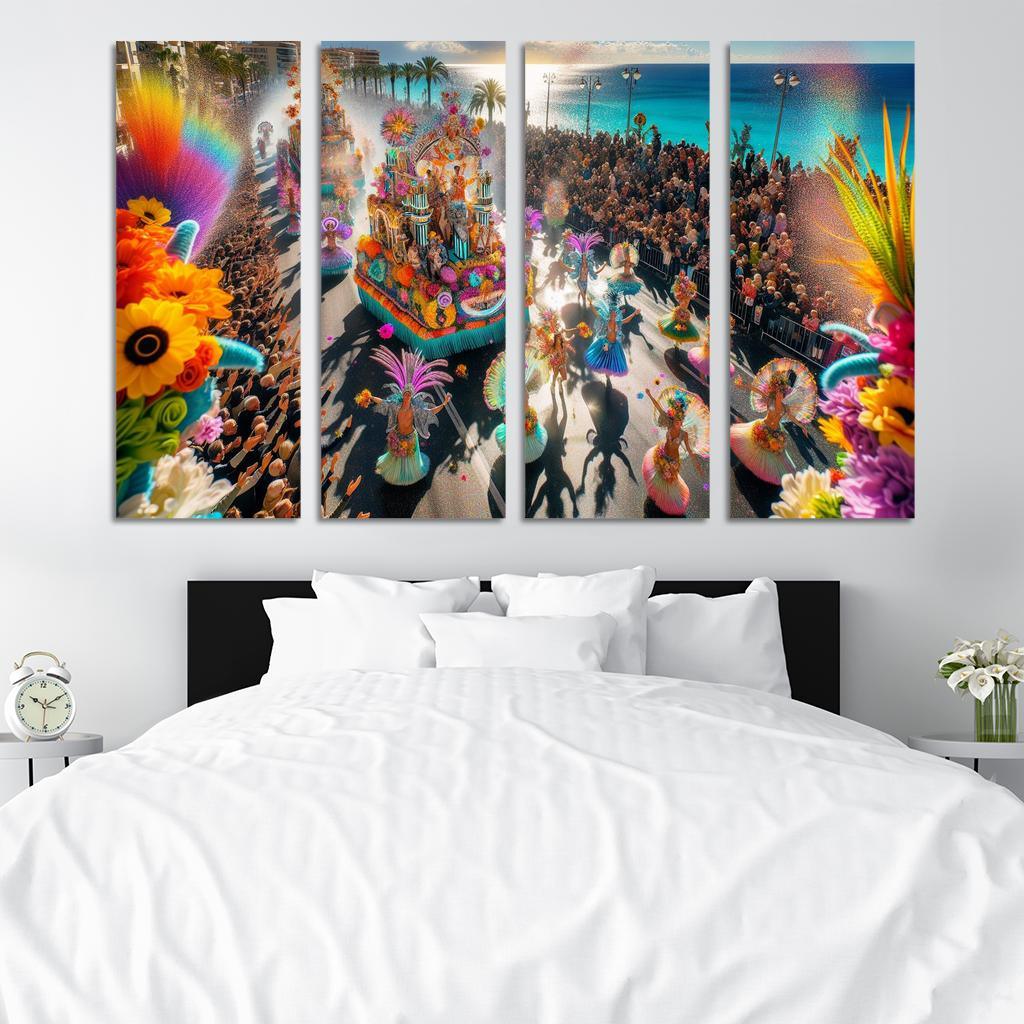 Karnaval De Nice - France Framed Paintings