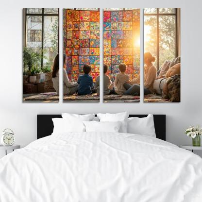 Woven Hearts The Tapestry Of Togetherness Custom Paintings Frame