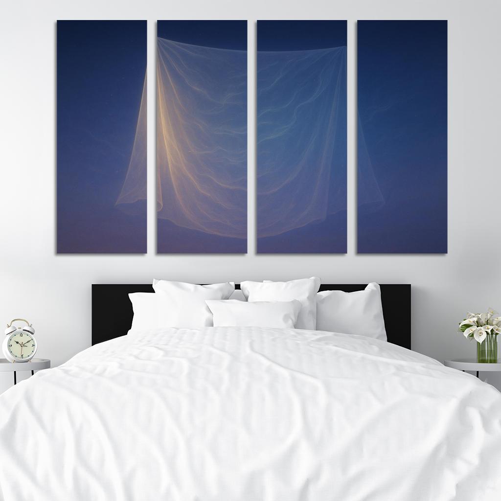 Luminous Veil Of Eternal Whispers Multi-panel Paintings