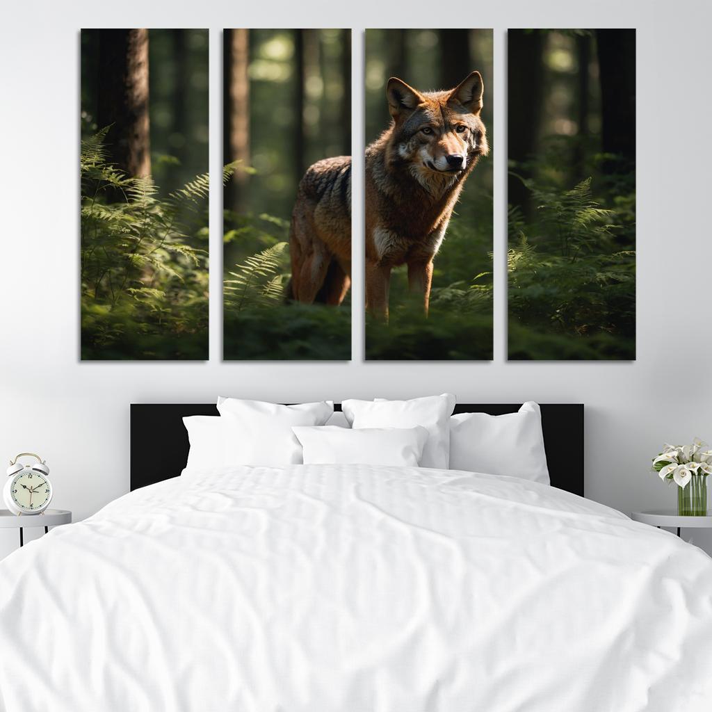 The Enigmatic Red Wolf In The Eastern Forests Framed Paintings