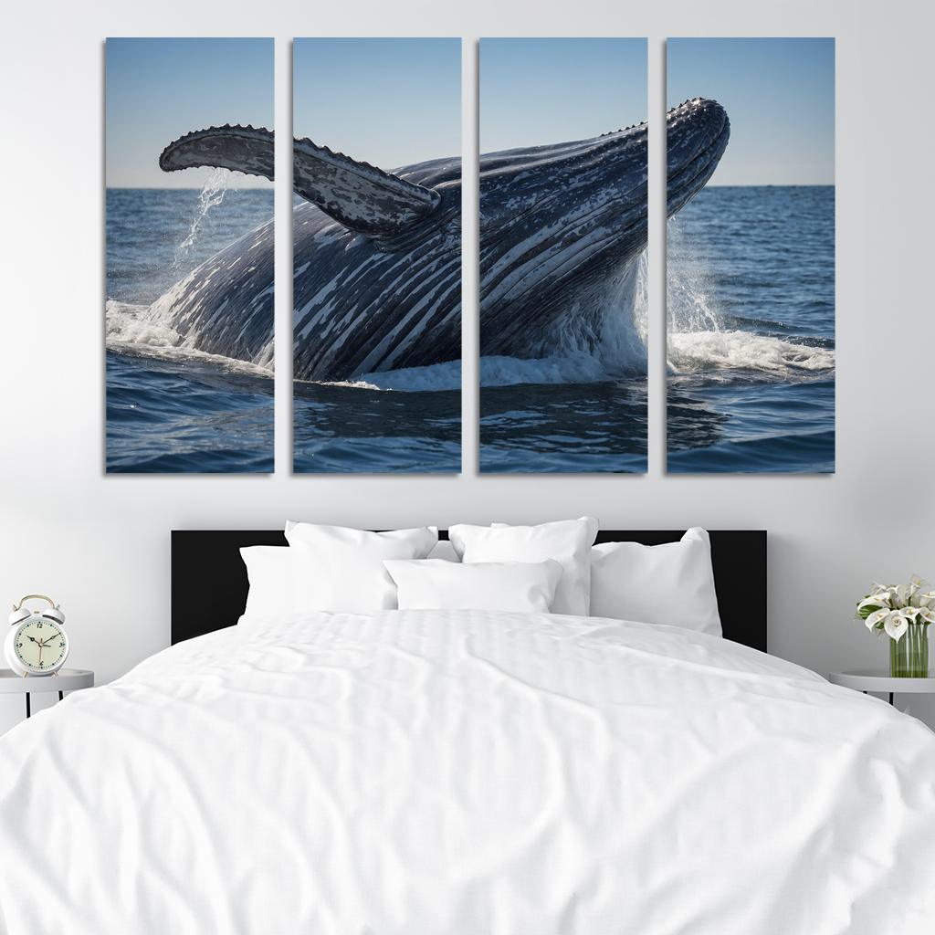 The Majestic Grey Whale Gentle Giant Of The Ocean Modern Paintings Frame