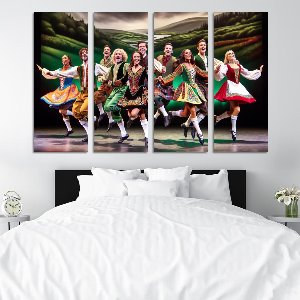 Celtic Dance The Rhythm Of The Emerald Isle Modern Paintings Frame