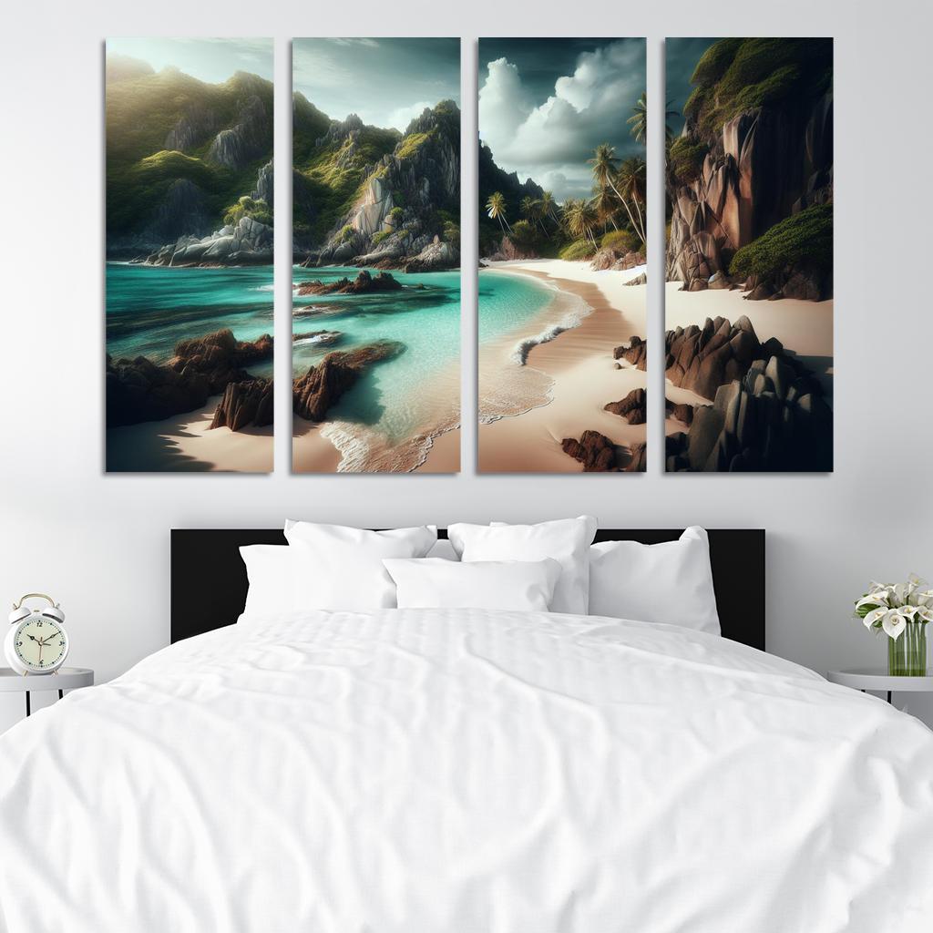 Hidden Oasis Tranquility Among The Rocks Abstract Paintings Frame