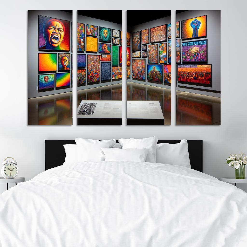 Threads Of Change Art On Racial Equality Framed Paintings
