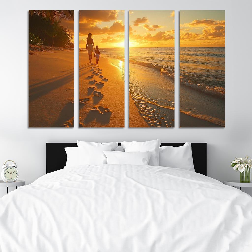 Footsteps Of Love A Mothers Journey Canvas Paintings Frame