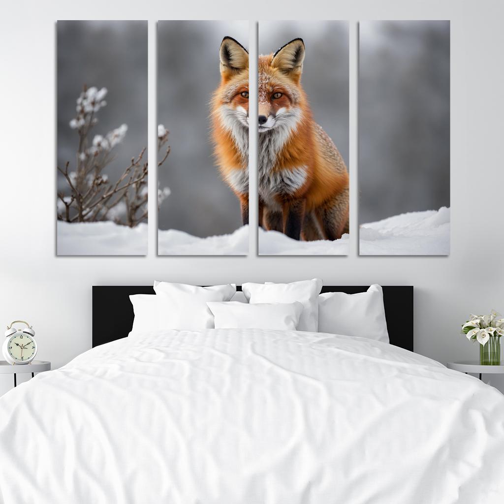 The Majestic Red Fox Master Of Adaptation Canvas Paintings Frame