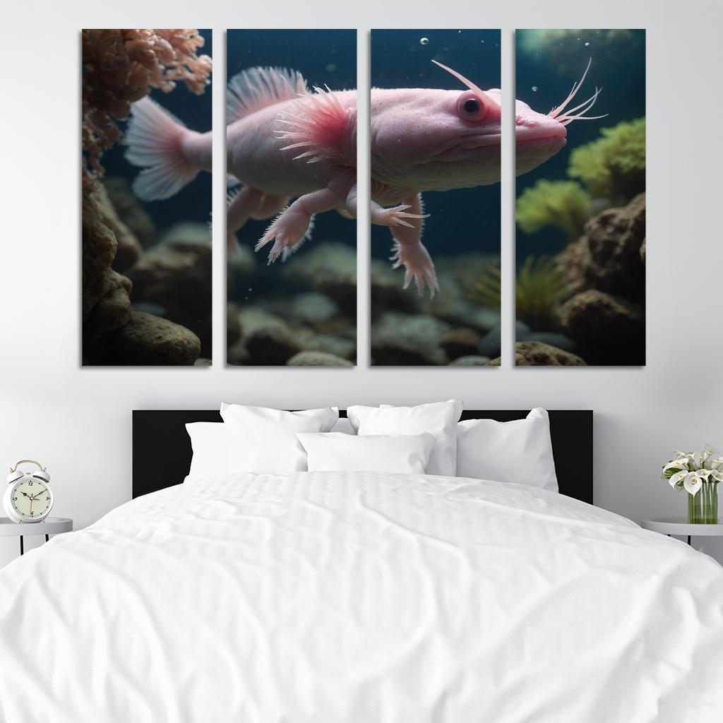 The Enigmatic Axolotl The Eternal Juvenile Oil Paintings Frame