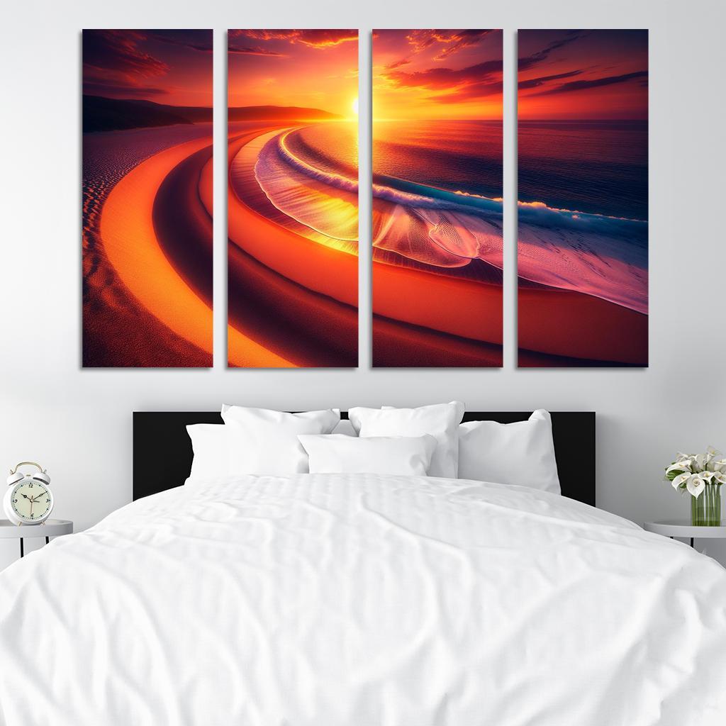 Crescent Moon Beach Premium Artwork Frames