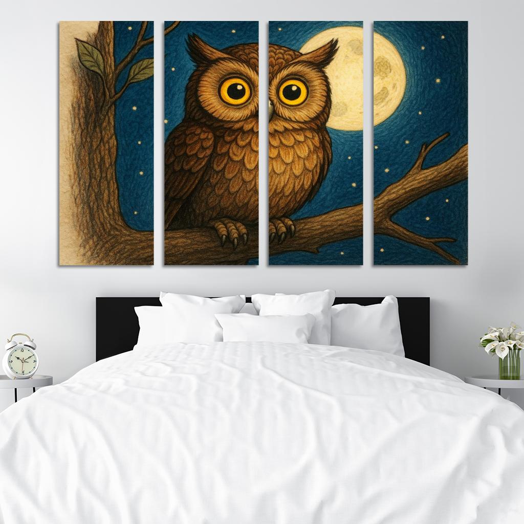 Wise Owl Night Watcher Premium Artwork Frames