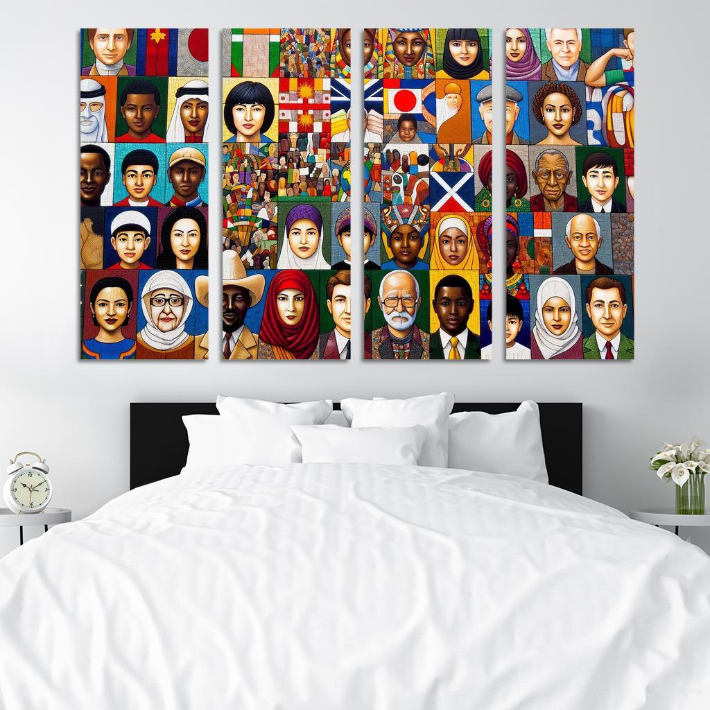 The Colors Of Diversity Celebrating Multiculturalism Custom Paintings Frame