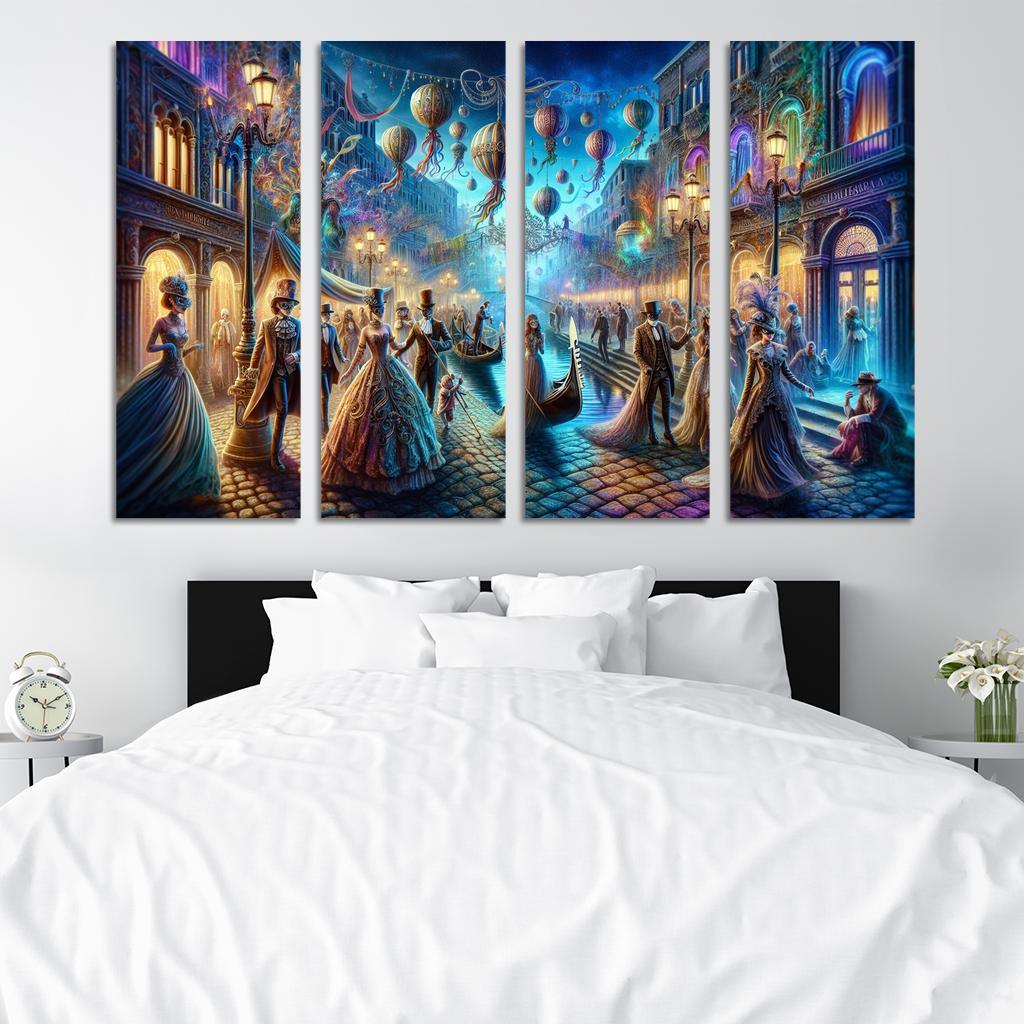 Venice Carnival - Italy Modern Paintings Frame