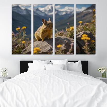 The Elusive Pika Mountain Sentinel Canvas Paintings Frame