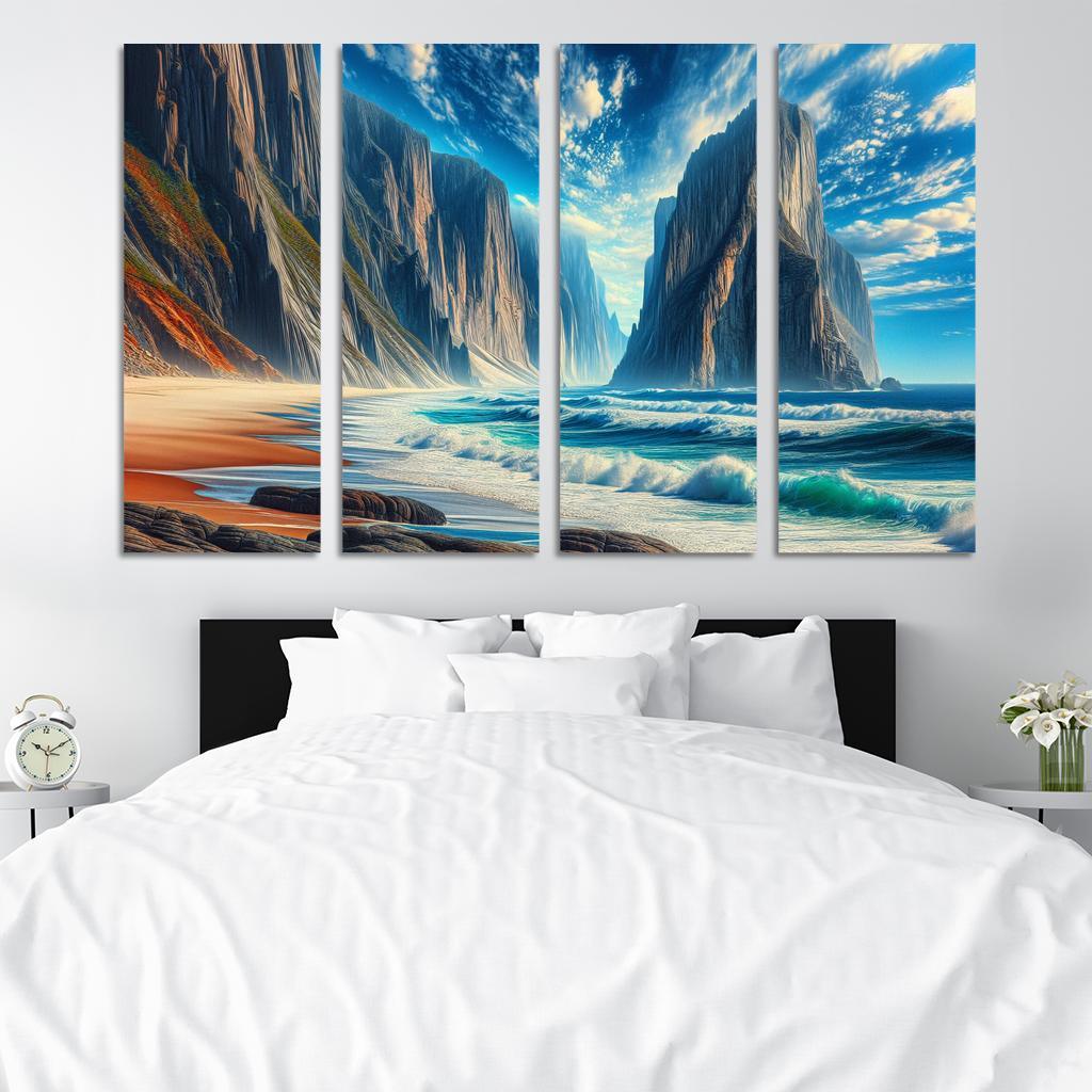 Majestic Cliffs Beach Premium Artwork Frames